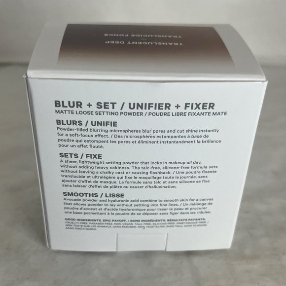 MILK MAKEUP BLUR+SET TRANSLUCENT DEEP 0.87ozMATTE LOOSE SETTING POWDER BOX NEW - Picture 2 of 5